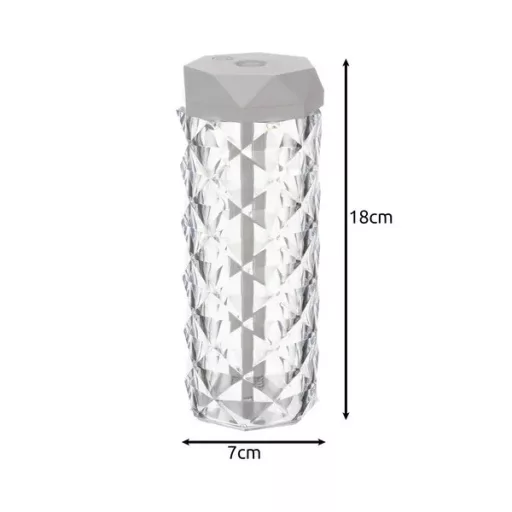 400 ml USB-C ultrahangos párásító rózsa LED éjszakai lámpa, 10 h, RGB fény