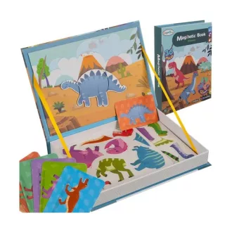   Mágneses könyv-puzzle dinoszaurusz motívummal, 36 mágnes, 26×19 cm