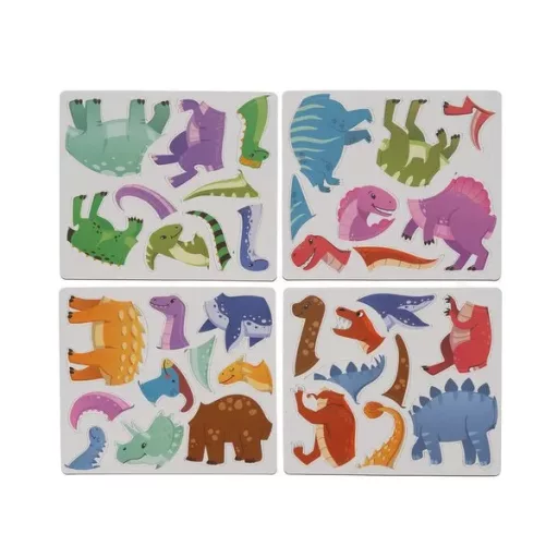Mágneses könyv-puzzle dinoszaurusz motívummal, 36 mágnes, 26×19 cm