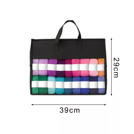 113 darabos horgoló készlet táskával, 9 tű, 40 fonal, multikolor