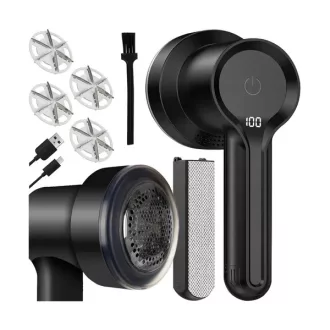   Vezeték nélküli ruhaborotva 3 fokozat, USB-C, 4 pótfej, 1200 mAh