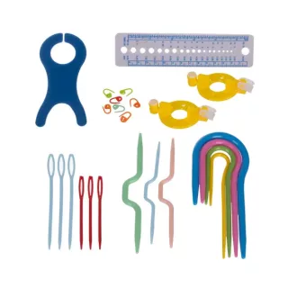   58 részes horgolókészlet 0,6–6 mm horgolótűkkel, kompakt tokkal