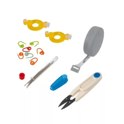 58 részes horgolókészlet 0,6–6 mm horgolótűkkel, kompakt tokkal