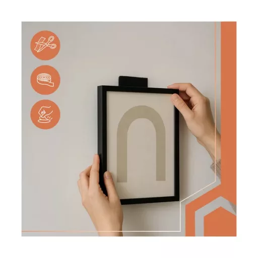 Öntapadós tépőzár szalag, fekete, 5 m x 5 cm, 800 g teherbírás