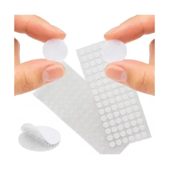   Öntapadó fehér tépőzár korongok 18 mm, 500 db, 180 g teherbírással