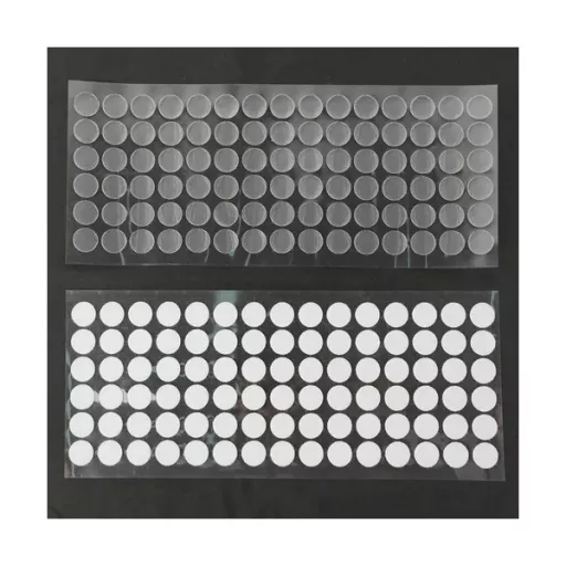 Öntapadó fehér tépőzár korongok 18 mm, 500 db, 180 g teherbírással