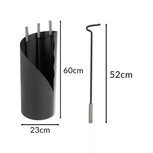Kaminer 4 az 1-ben kandalló szerszámkészlet acél állvánnyal, 60 cm