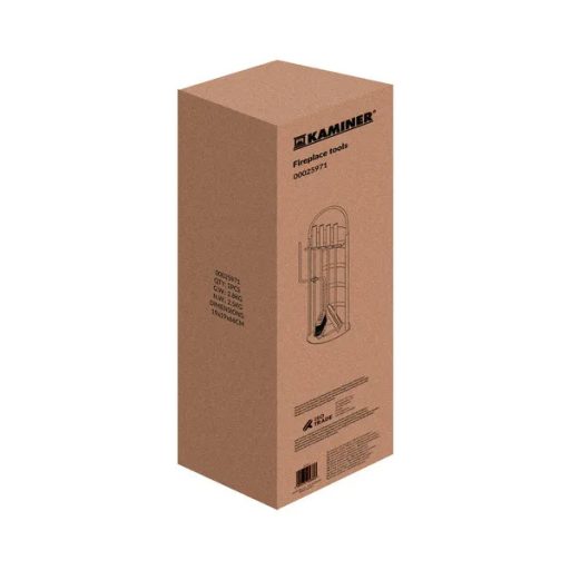 Acél 5 az 1-ben kandalló szerszámkészlet állvánnyal, 60 cm