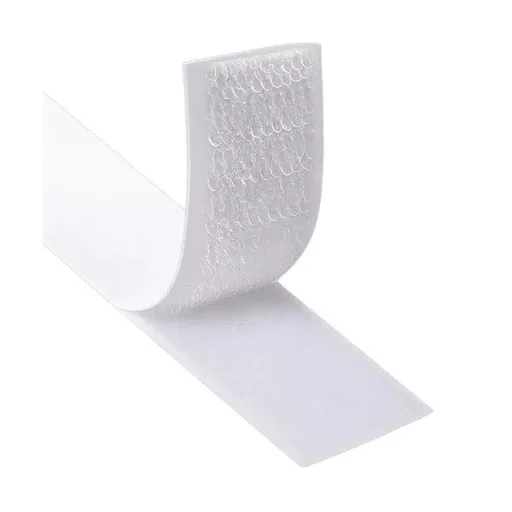 Öntapadó fehér tépőzár szalag 5 m x 25 mm, 320 g teherbírás