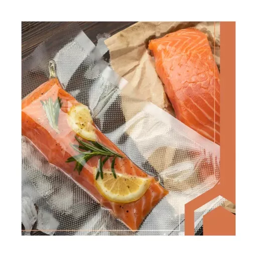 Bordázott vákuumfólia tekercs 28x600 cm, sous-vide-hez, RUHHY