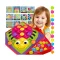 Gyerek gombmozaik puzzle, 12 kép, 45 színes gomb, Montessori készségfejlesztő