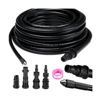   20 m-es csatorna- és csőkimosó magasnyomású tömlő 4 adapterrel, 138 bar