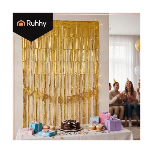Öntapadós arany fóliafüggöny 100x200 cm RUHHY