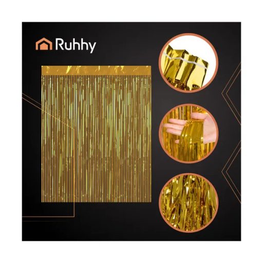 Öntapadós arany fóliafüggöny 100x200 cm RUHHY