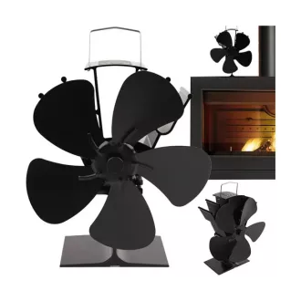   Kaminer 26206 hőmeghajtású 5 lapátos kandalló ventilátor, csendes