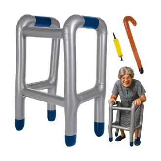   Felfújható járókeret és bot jelmez kiegészítő pumpával, 80×50×40 cm Ruhhy