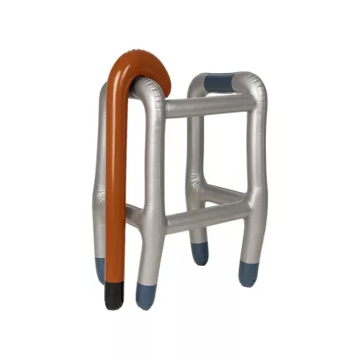 Felfújható járókeret és bot jelmez kiegészítő pumpával, 80×50×40 cm Ruhhy