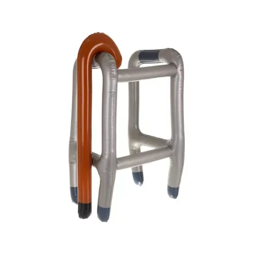 Felfújható járókeret és bot jelmez kiegészítő pumpával, 80×50×40 cm Ruhhy