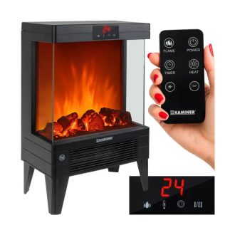   Kaminer Embego 2000 W elektromos kandalló hősugárzó, lánghatás, távirányító