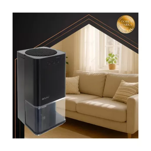 Ruhhy fekete páramentesítő 380 ml/nap, 1,4 l tartály, LED, időzítő