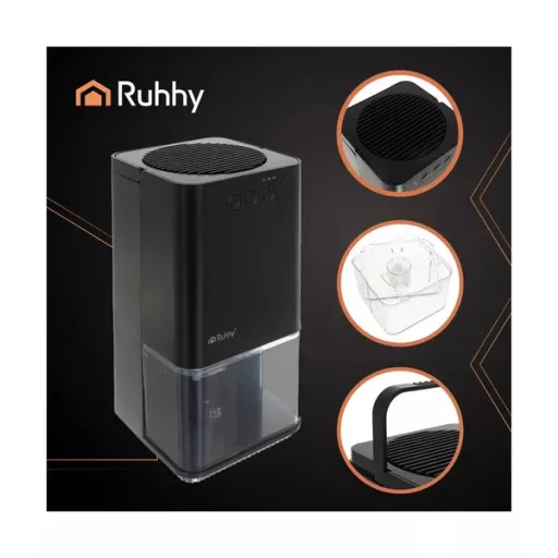 Ruhhy fekete páramentesítő 380 ml/nap, 1,4 l tartály, LED, időzítő