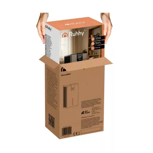 Ruhhy ezüst páramentesítő, 1000 ml/nap, 2.2 l tartály, LED, távvezérlés