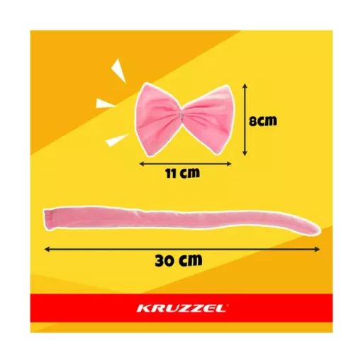 Rózsaszín kislány cica jelmez szett, 4 részes, univerzális (3–10 év)