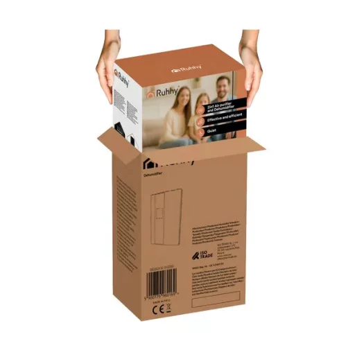 RUHHY 2 az 1-ben párátlanító és légtisztító, 650 ml/nap, 30 m², 2 l