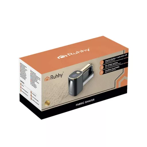 Vezetéknélküli ruhabolyholó borotva LCD-vel és LED-fénnyel, fekete