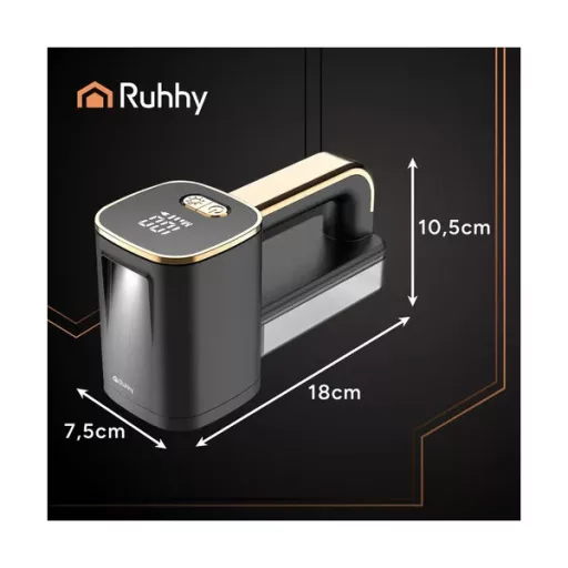 Vezetéknélküli ruhabolyholó borotva LCD-vel és LED-fénnyel, fekete