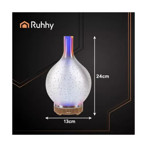 Ultrahangos aroma diffúzor és párásító, 200 ml, 14 LED fény, Ruhhy