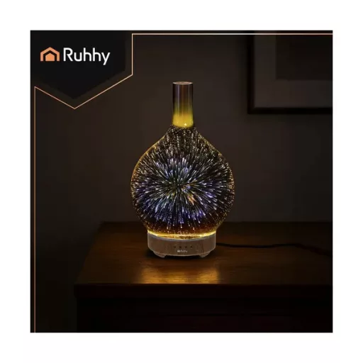 Ultrahangos aroma diffúzor és párásító, 200 ml, 14 LED fény, Ruhhy