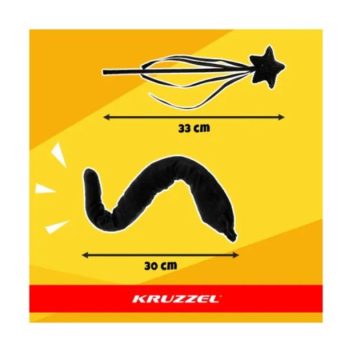 Gyerek fekete 7 részes cicajelmez szett, univerzális, 3–10 év