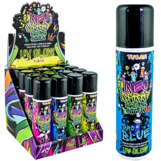   Neon krétaspray 150 ml, UV-fényben világít, könnyen lemosható