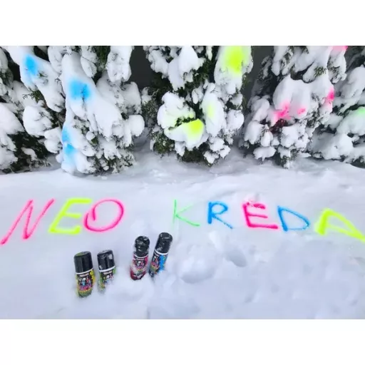Neon krétaspray 150 ml, UV-fényben világít, könnyen lemosható