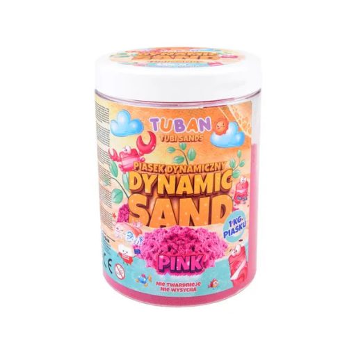 Tuban kinetikus homok, rózsaszín, 1 kg vödörben