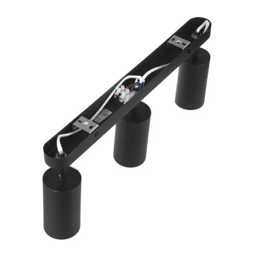 Állítható, matt fekete 3x GU10 alumínium mennyezeti-fali spotlámpa Ø55×100 mm