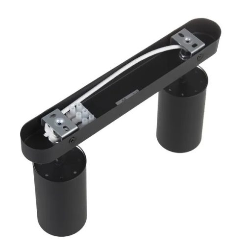 Állítható fekete alumínium mennyezeti/fali spot lámpa, 2xGU10, Ø55x100 mm