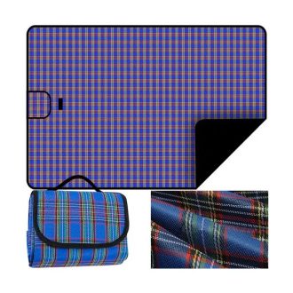   Vízálló piknikpléd 145x180 cm, kék, összehajtható, mosható