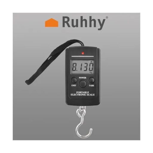 LED kijelzős digitális csomagmérleg, 40 kg, akasztós, AAA elemmel