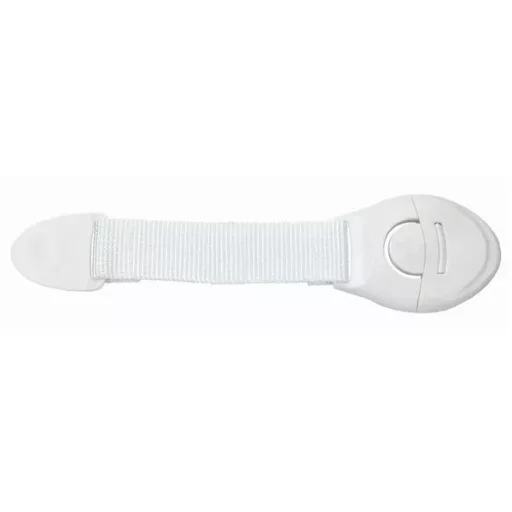 Fehér univerzális szekrényzár gyerekbiztonsághoz, 10 db-os készlet, 20 cm