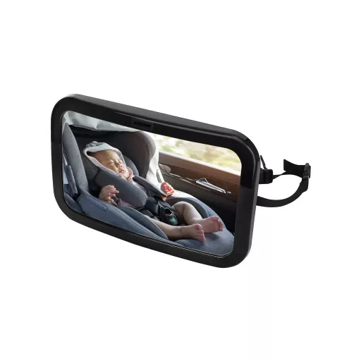 MALATEC Babafigyelő visszapillantó tükör fejtámla rögzítésssel, 360 fok, 30x20 cm, fekete