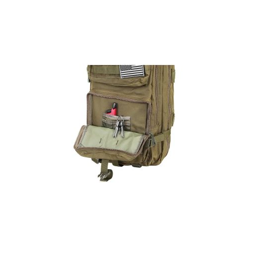 Katonai hátizsák, 35 l, víz- és kopásálló, zöld, 55 x 37 x 29 cm