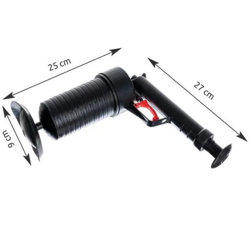 Nyomásos lefolyótisztító készlet 4 cserélhető fejjel, kézi pumpa, 0,8 kg