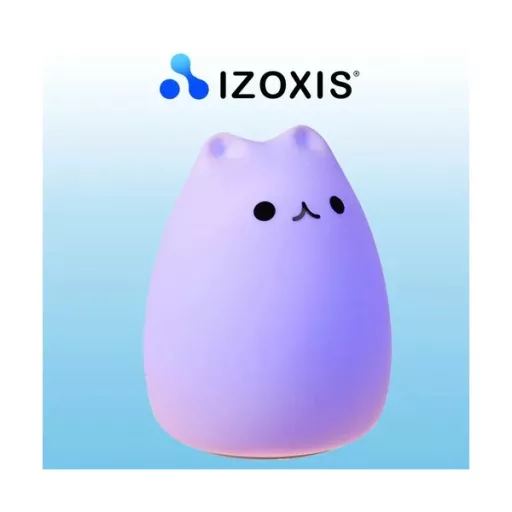 LED cicás éjszakai lámpa, szilikon, 16 szín & 4 fényerő, USB tölthető