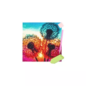 Gyémántfestő készlet pitypang mintával, 40 x 30 cm