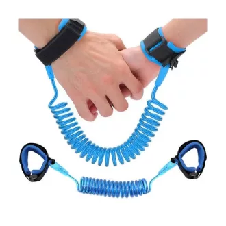   Gyermek biztonsági csuklópánt, kék, állítható 43-165 cm, 11-21 cm csuklókhoz