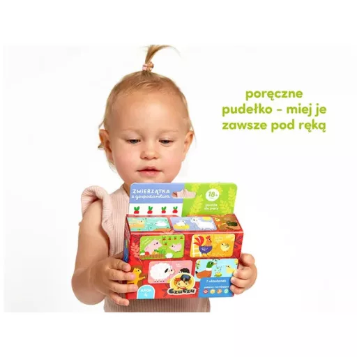 Farm állatok párosító puzzle, 7 db két elemes kirakó, 18+ hó