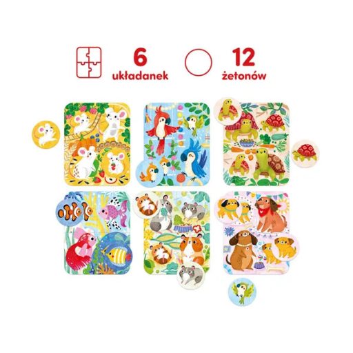 Egérke és barátai puzzle- és memóriajáték, 24 elem, 2+ év