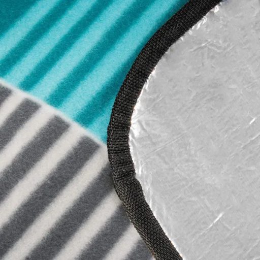 Polár piknik pléd 200×200 cm, vízálló alumínium alsó réteggel